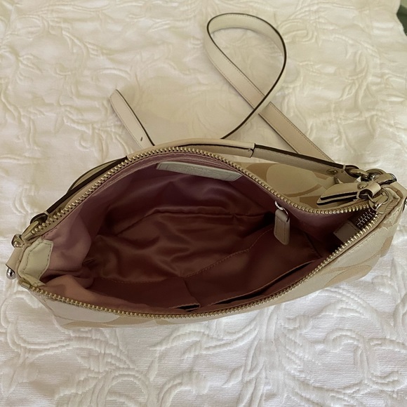 Coach Kristin Signature Shoulder Hand Bag in Cream - Picture 9 of 13